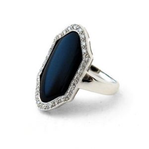 18ct Onyx & Diamond Dress Ring